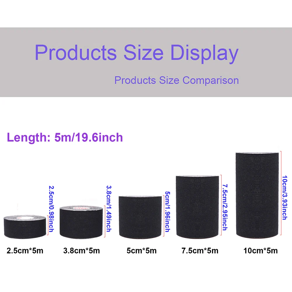 Bande de kinésiologie étanche de 5 tailles – Bandes athlétiques élastiques pour la récupération sportive, la salle de sport, le soulagement des douleurs musculaires – Image 6